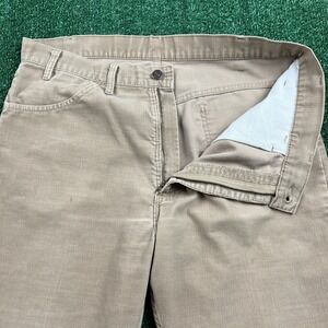 Vintage Levi's Corduroy Straight Leg Zip Fly Pants Mens 36x30" Beige Brown 80s